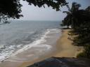 Vue sur la plage depuis notre pension…